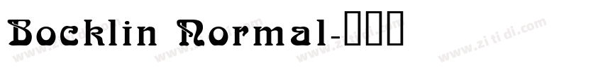 Bocklin Normal字体转换
